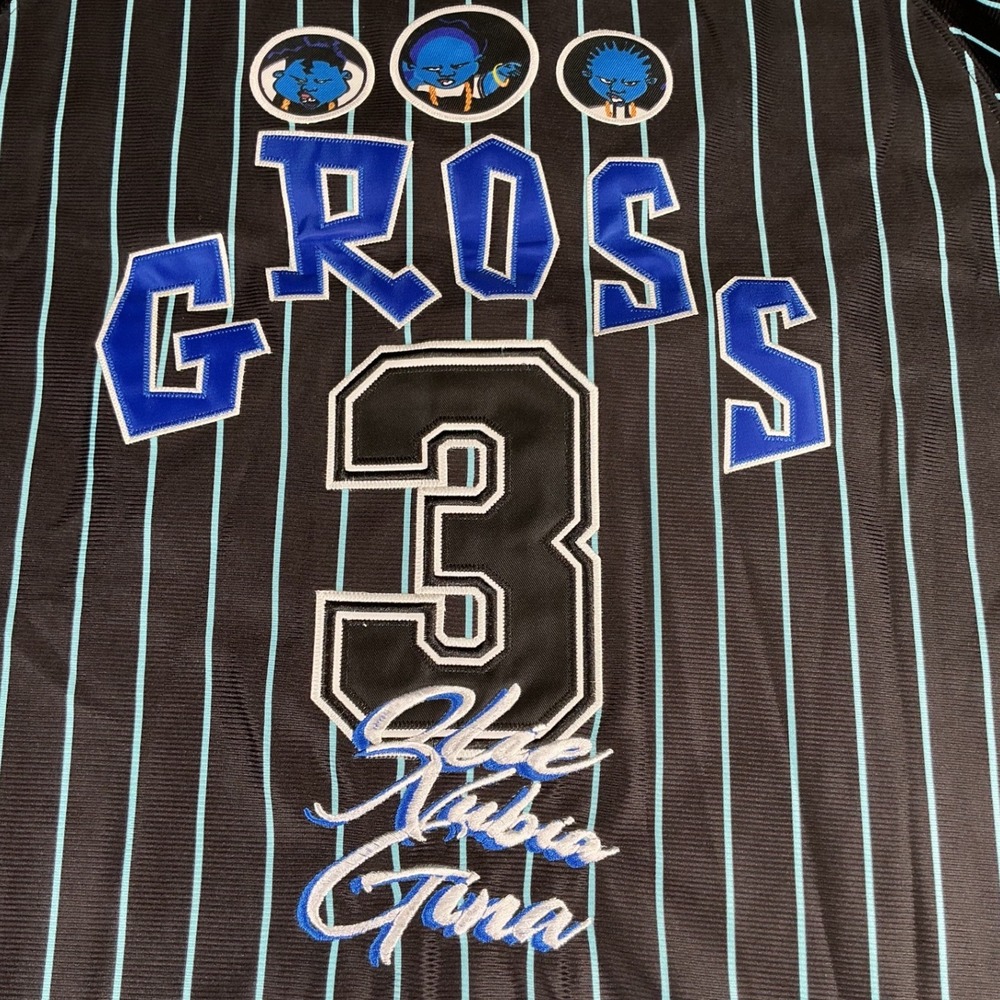 Headgear Classics Gross Sisters Baseball Jersey Black Blue Proud Family L NWT - Picture 4 of 13